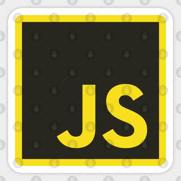 Javascript logo black Sticker by nerd-studios